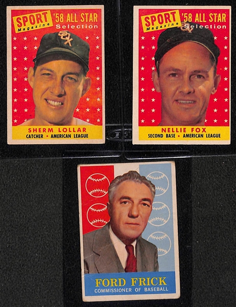 Lot of Over (330) 1958-1959 Topps Baseball Cards (Mostly Commons w. Duplicates)