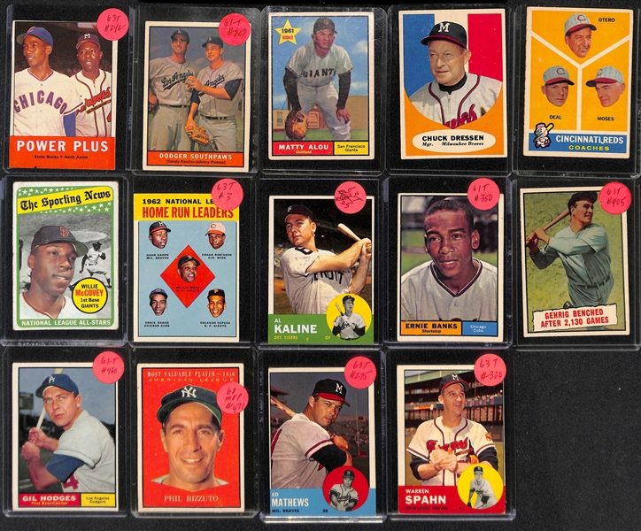 Lot of Over (300) 1960s Topps Baseball Cards w. Some Stars & Rookies