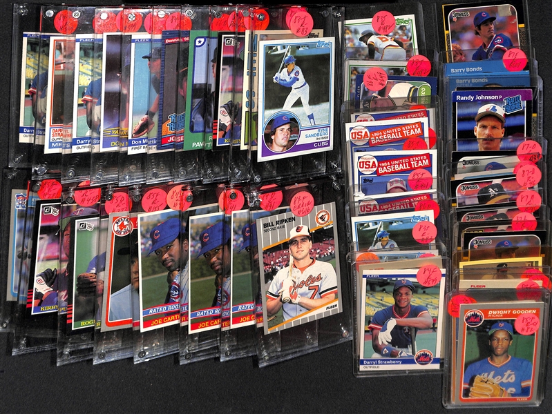 Lot of (50) 1980s Rookie Cards w. Gwynn, Mattingly, MCGwire, Boggs, Clemens, Sandberg, J. Carter, +