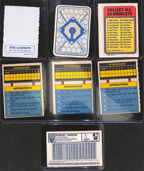 Lot of (100+) Topps & Fleer Insert Cards from 1968-1973 w. 1969 Topps Deckle Edge Roberto Clemente