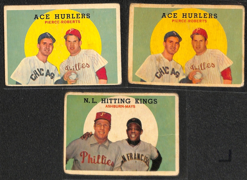 Lot of (350+) 1958 & 1959 Topps Baseball Cards w. 1959 Robin Roberts