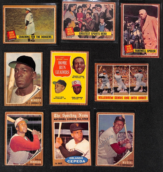 Lot of (250+) 1962 Topps Baseball Cards w. Joe Torre Rookie Card