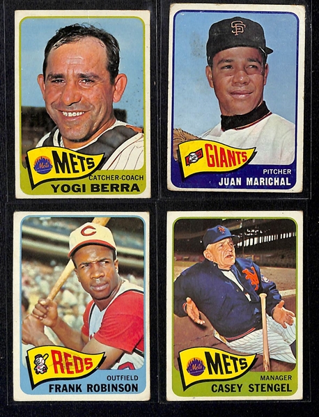 Lot of (550+) 1965 & 1966 Topps Baseball Cards w. 1965 Yogi Berra