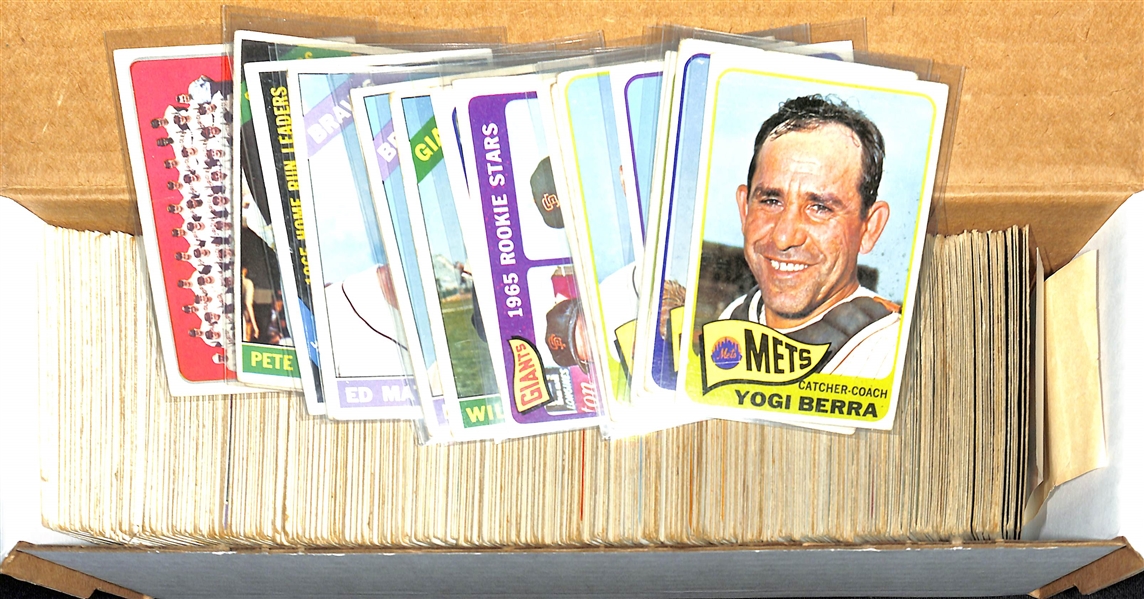 Lot of (550+) 1965 & 1966 Topps Baseball Cards w. 1965 Yogi Berra