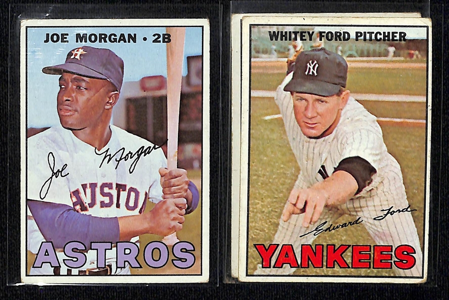 Lot of (600+) 1967 & 1968 Topps Basebal Cards w. 1967 Hank Aaron
