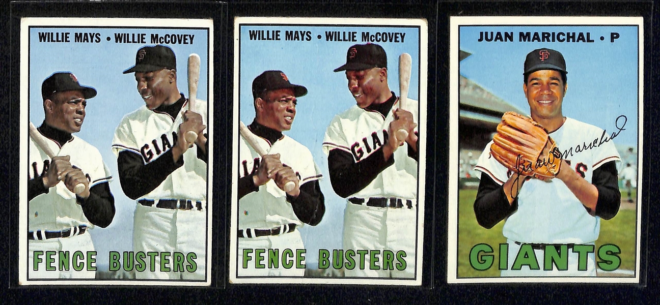Lot of (600+) 1967 & 1968 Topps Basebal Cards w. 1967 Hank Aaron