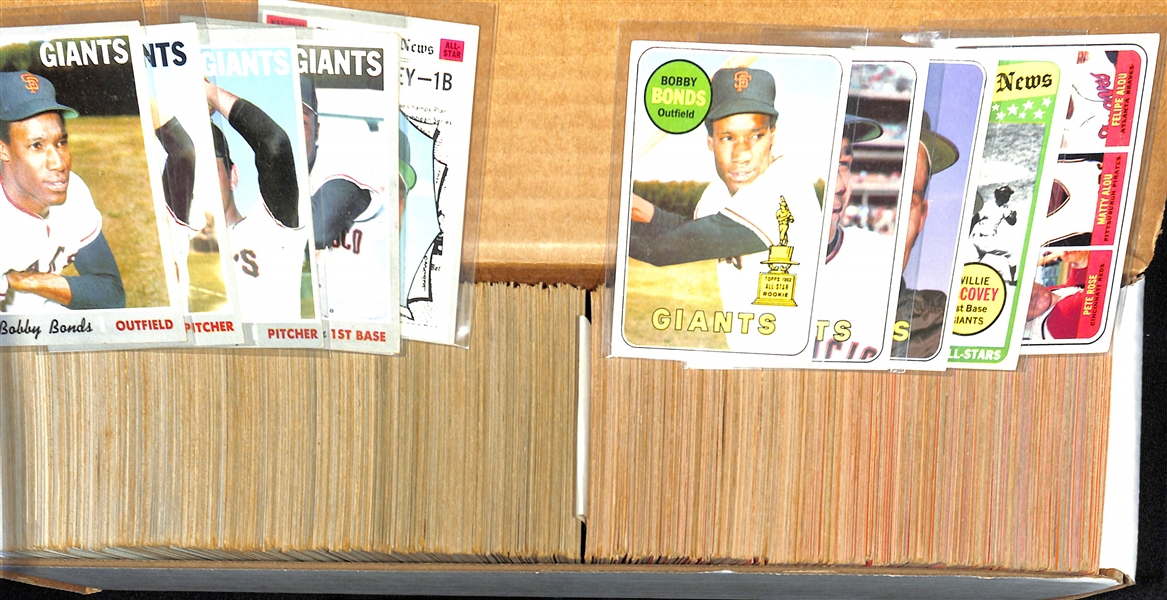 Lot of (750+) 1969 & 1970 Topps Baseball Cards w. 1969 Bobby Bonds