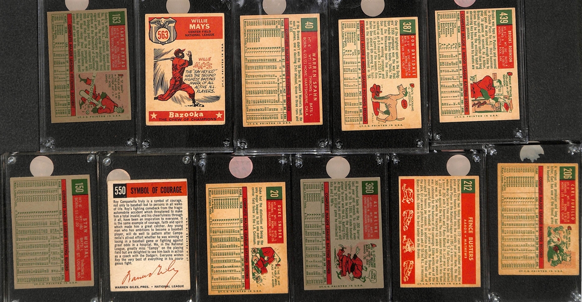 Lot of (25+) 1959 Topps Baseball Cards w. Clemente, Mays, Koufax, Musial and Others