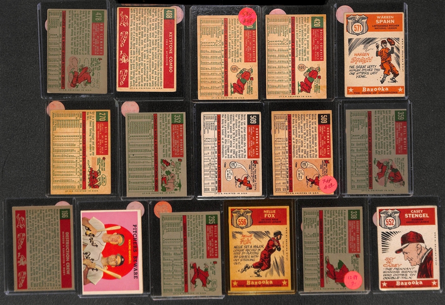 Lot of (25+) 1959 Topps Baseball Cards w. Clemente, Mays, Koufax, Musial and Others