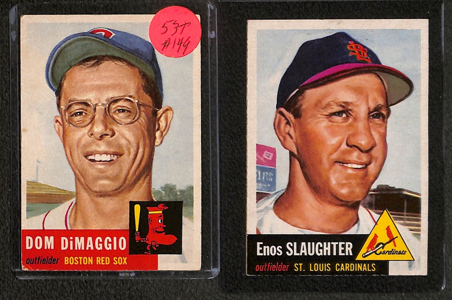 Lot of (19) 1953 Topps Baseball w. Ralph Kiner, Johnny Mize, Pee Wee Reese and Others