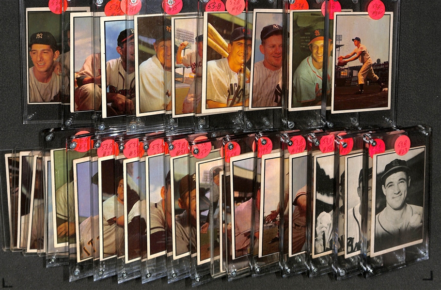 Lot of (25+) 1953 Bowman Baseball w. Whitey Ford, Stan Musial, Gil Hodges and Others.
