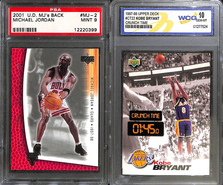 Lot of (12) Graded NBA Cards with Michael Jordan, LeBron James, Kobe Bryant and Others