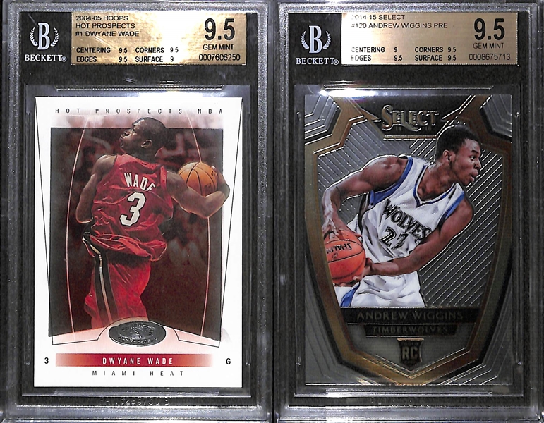 Lot of (12) Graded NBA Cards with Michael Jordan, LeBron James, Kobe Bryant and Others