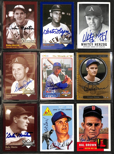 Lot of (140+) Autographed Baseball Cards w. Ozzie Smith, Roger Clemens, Brooks Robinson and Others (JSA Auction Letter)