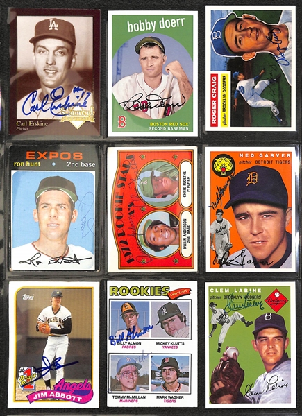 Lot of (140+) Autographed Baseball Cards w. Ozzie Smith, Roger Clemens, Brooks Robinson and Others (JSA Auction Letter)