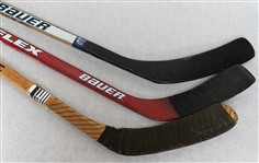 (3) Game Issued/Used Hockey Sticks w. Desjardins, Primeau and Creighton