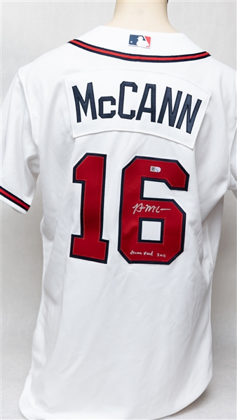 Brian McCann Autographed Game Used Atlanta Braves Jersey (MLB Cert)