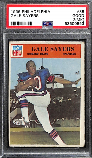 1966 Topps Gale Sayers Rookie Card #38 Graded PSA 2MK