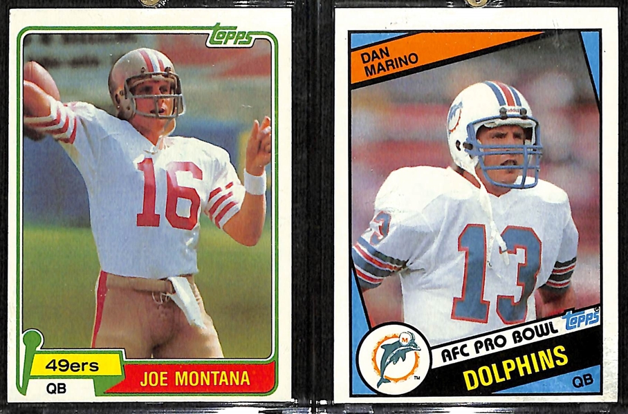 1981 Topps Joe Montana & 1984 Topps Dan Marino Rookie Cards