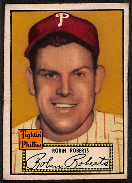 Lot of (5) 1952 Topps Robin Roberts Baseball Cards
