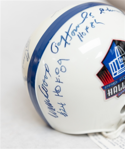 Lot of (2) Signed Mini Helmets - Joe Montana on Notre Dame (UDA COA) and HOF Mini Helmet w. Hornung, Wood, Bednarik, Berry, Moore, Marchetti (JSA)  