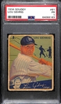 1934 Goudey Lou Gehrig #61 Graded PSA 1