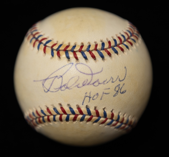 Lot of (3) Autographed Official All-Star Baseballs w. Ernie Banks, Cal Ripken Jr. and Bobby Doerr (JSA Auction Letter)