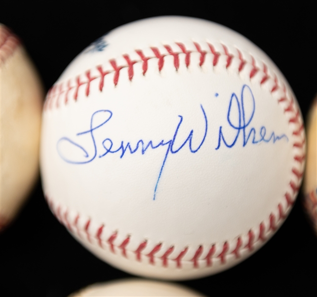 Lot of (6) Mixed Sports Autographed Baseballs w. Sheryl Swoops, Brooks Robinson, Bob Knight, John Stallworth, Lenny Wilkens  (JSA Auction Letter)