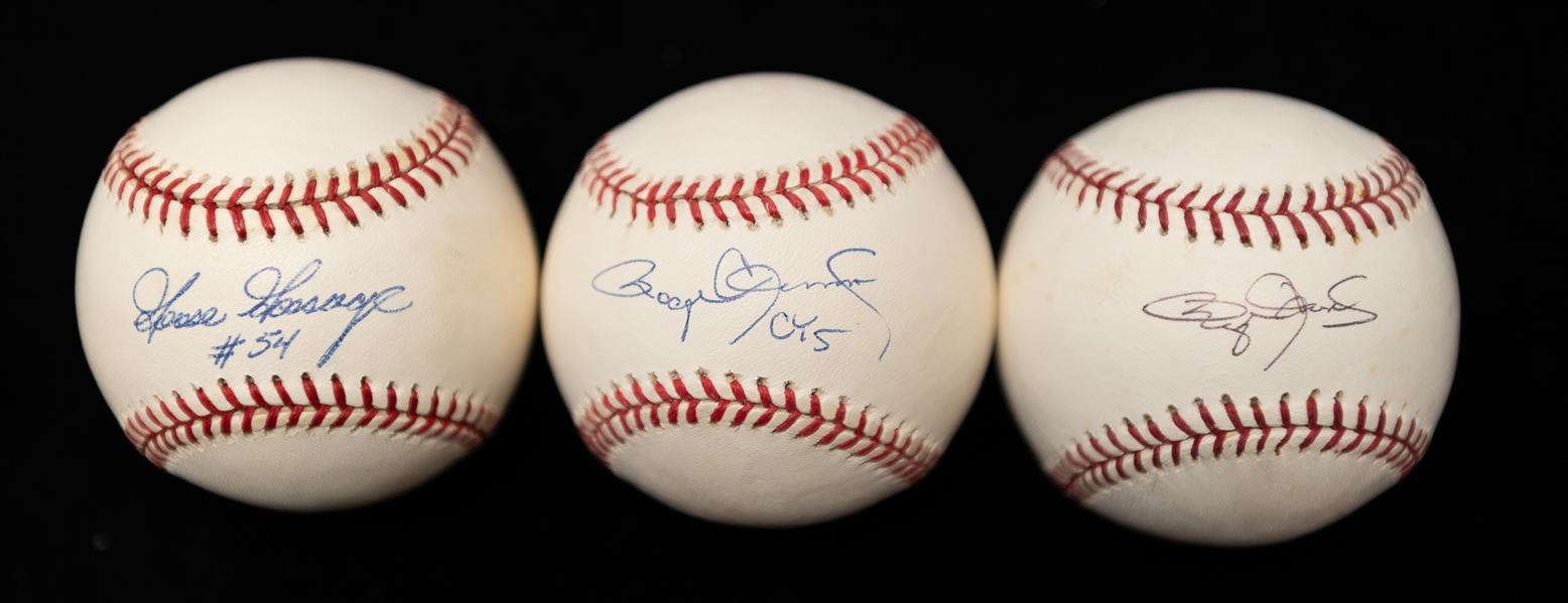 Lot of (3) Autographed Baseballs w. (2) Roger Clemens and Goose Gossage (JSA Auction Letter)
