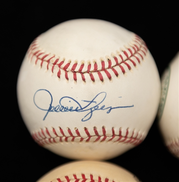 Lot of (4) Oakland As HOF Autographed Baseballs w. Rickey Henderson, Reggie Jackson, and (2) Rollie Fingers (JSA Auction Letter)