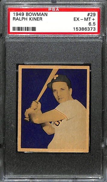 1949 Bowman Ralph Kiner #29 Graded PSA 6.5 EX-MT+