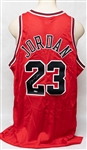 Upper Deck Authenticated Michael Jordan Signed Official 1997-1998 Nike Chicago Bulls Red Jersey (w. Original Box & Certificate)