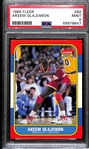 1986-87 Fleer Akeem Olajuwon #82 Rookie Card Graded PSA 9 Mint!