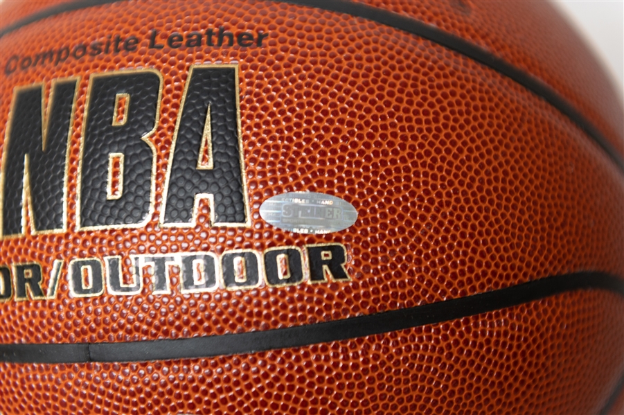 Larry Bird Signed Official NBA Spalding Basketball  - Exceptional Presentation (Steiner COA)