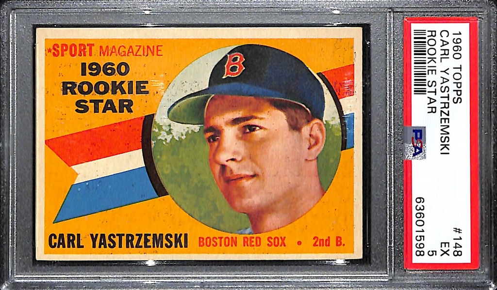 1960 Topps Carl Yastrzemski #148 Rookie Star Card Graded PSA 5 EX