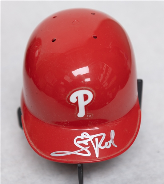 Phillies Signed Lot w. Helmet (w. Ashburn, Daulton, Bowa, Maddox, Daulton, Kruk, Dykstra, +), Rolen Mini Helmet, (3) Hats (2 Ryan Madson, Todd Pratt) - JSA Auction Letter