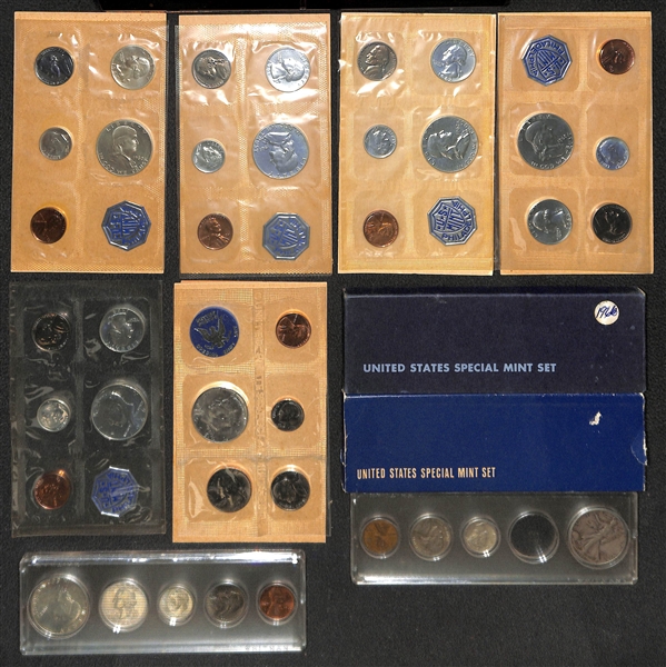 Grouping of (10) Uncirculated Coin Sets from 1945-1966