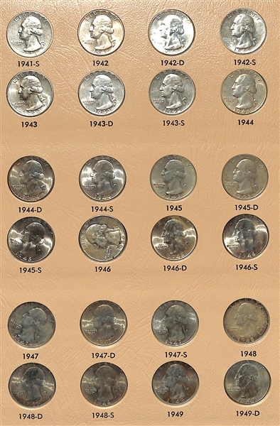 Lot of (88) Washington Silver Quarters from 1932-1964 & (56) Non-Silver Washington Quarters from 1965-1984 w. 1932D Washington Silver Coin