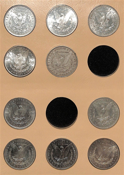 Lot of (10) Morgan Silver Dollars from 1878-1881 w. 1878 CC