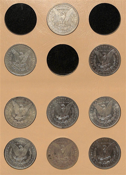 Lot of (9) Morgan Silver Dollars from 1891 to 1893-O w. 1892-CC