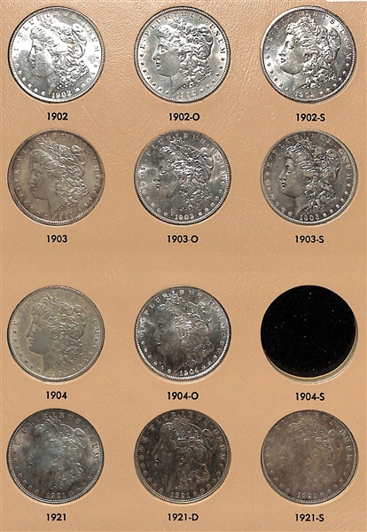 Lot of (11) Morgan Silver Dollars from 1902 to 1921-S w. 1903-O