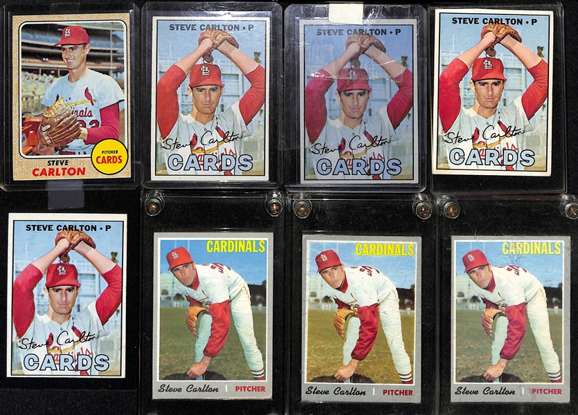 Lot of (34) Mostly 1960s & 1970s Topps Mike Schmidt and Steve Carlton Baseball Cards