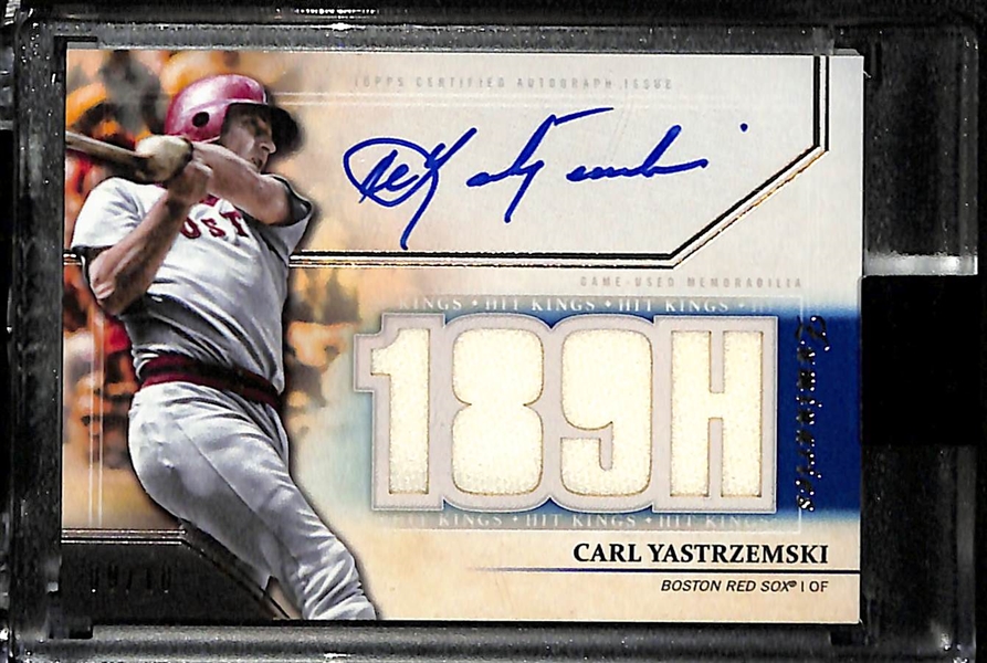 2020 Luminaries Carl Yastrzemski Autograph and Memorabilia Card #d 09/10