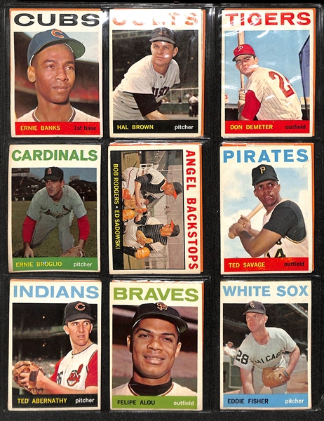 1964 Topps Baseball Partial Set (249 Cards of 587) w. Pete Rose 2nd Year Card