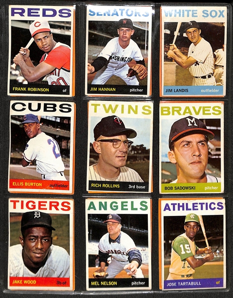 1964 Topps Baseball Partial Set (249 Cards of 587) w. Pete Rose 2nd Year Card