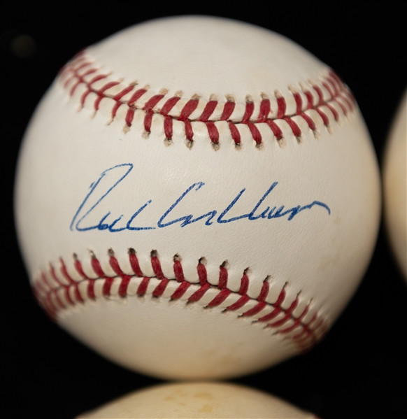 Lot of (4) HOF Phillies Autographed Baseballs w. Mike Schmidt, Steve Carlton, Richie Ashburn, and Robin Roberts (JSA Auction Letter)