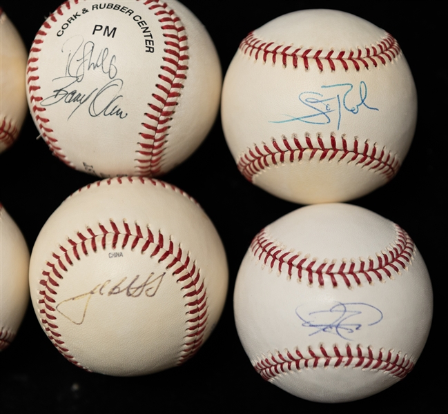 Lot of (8) Phillies Autographed Baseballs w. Scott Rolen, Darren Daulton, Bobby Abreu and More (JSA Auction Letter)
