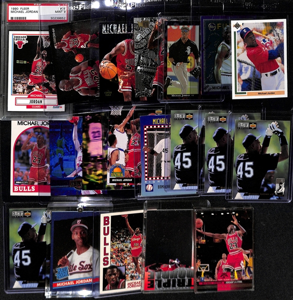 Lot of (20) Michael Jordan Cards w. 1990 Fleer PSA 9