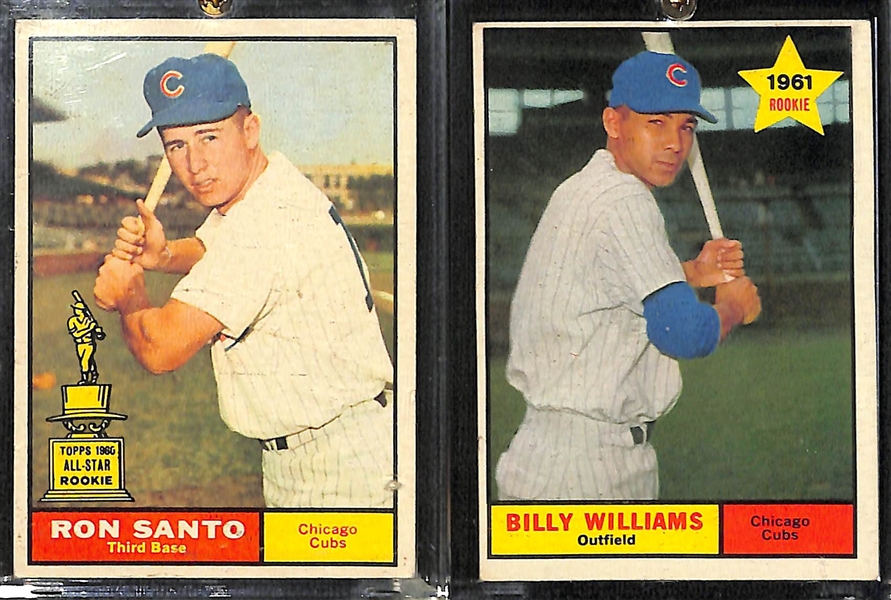 Lot of (5) 1950s and 1960s Topps HOF Baseball Rookie Cards w. Mazeroski, Santo, B. Williams, Bunning and S. Anderson