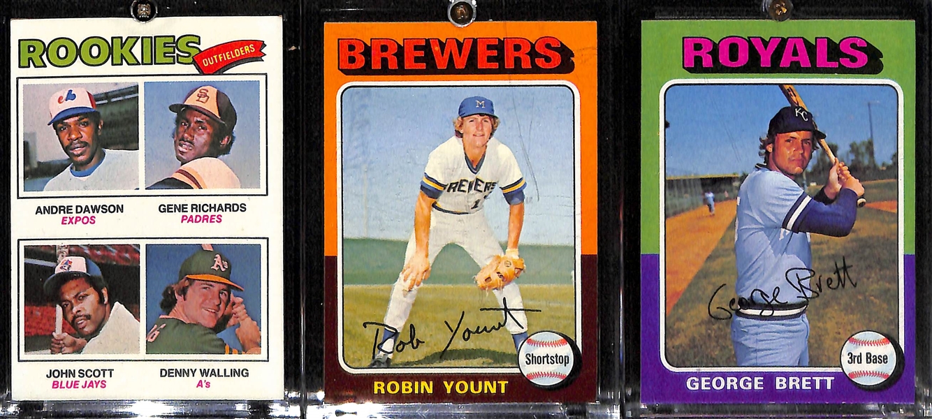 Lot of (12) 1970s Topps Rookies w. O. Smith, Murray, Molitor, Dawson, Yount, Brett, and Others